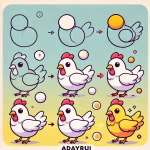 Hướng dẫn vẽ con gà đơn giản