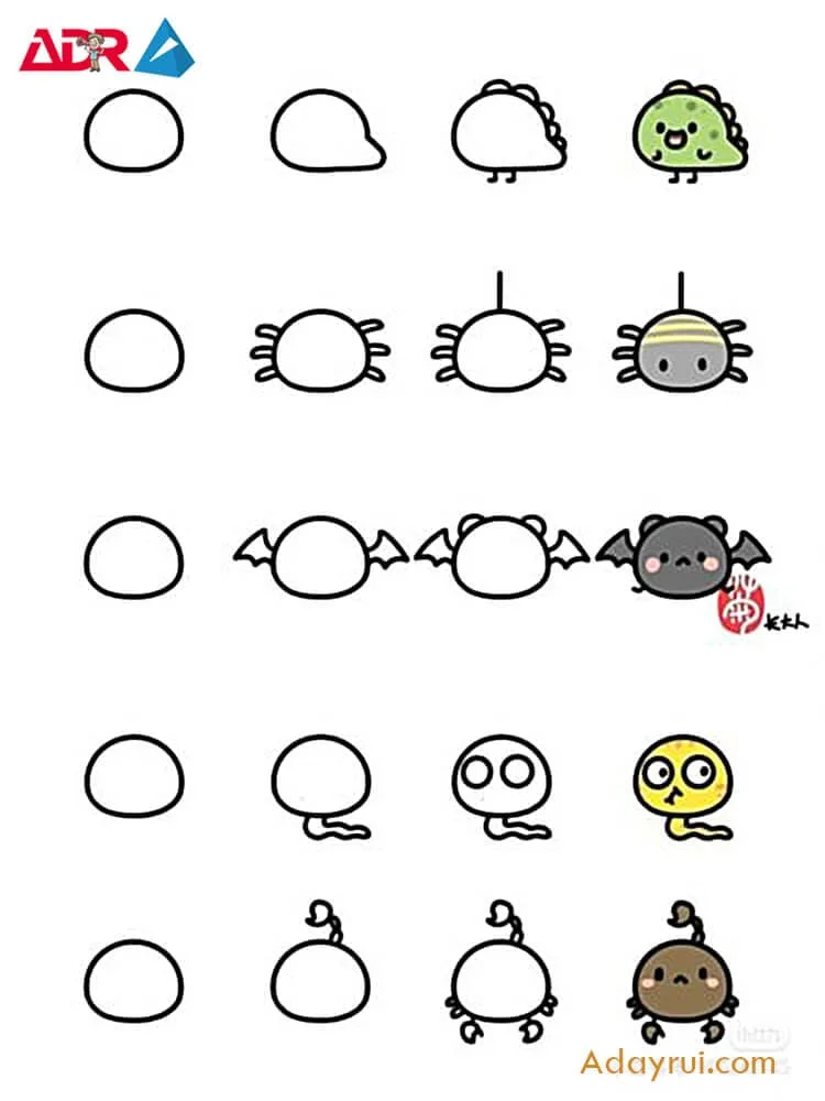 Huong dan ve con vat cute don gian 11 1