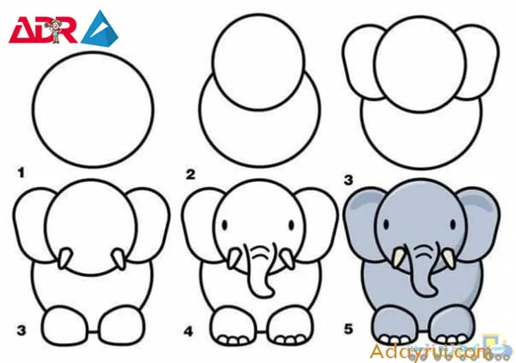 Huong dan ve con vat cute don gian 15 1