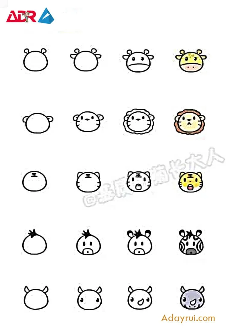 Huong dan ve con vat cute don gian 17 1