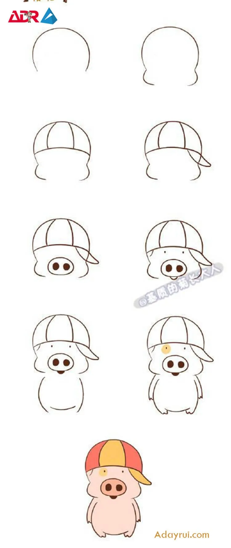 Huong dan ve con vat cute don gian 24 1