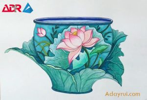 ve trang tri chau hoa don gian 13