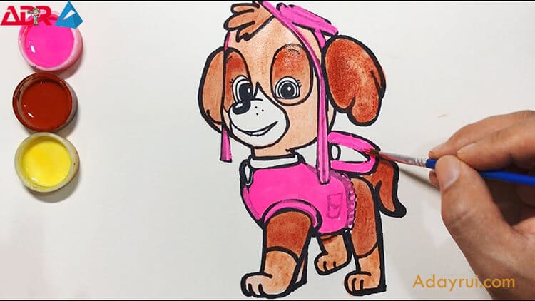 Tuyển Tập Tranh Tô Màu Con Chó Cực Đẹp Và Cute Dành Cho Bé 1 Mot-so-goi-y-de-co-duoc-mot-buc-tranh-to-mau-dep