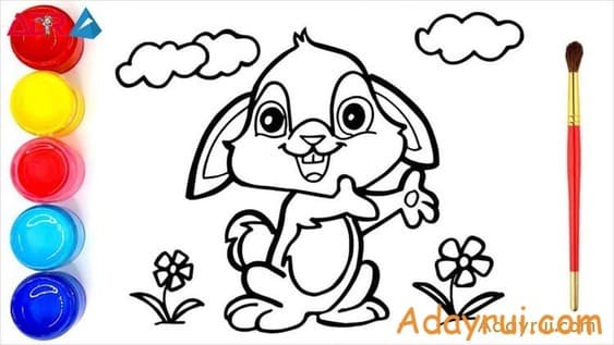 Tổng hợp những bức tranh tô màu con thỏ cực đáng yêu 12 Những điểm cần lưu ý khi cho trẻ tô màu con thỏ