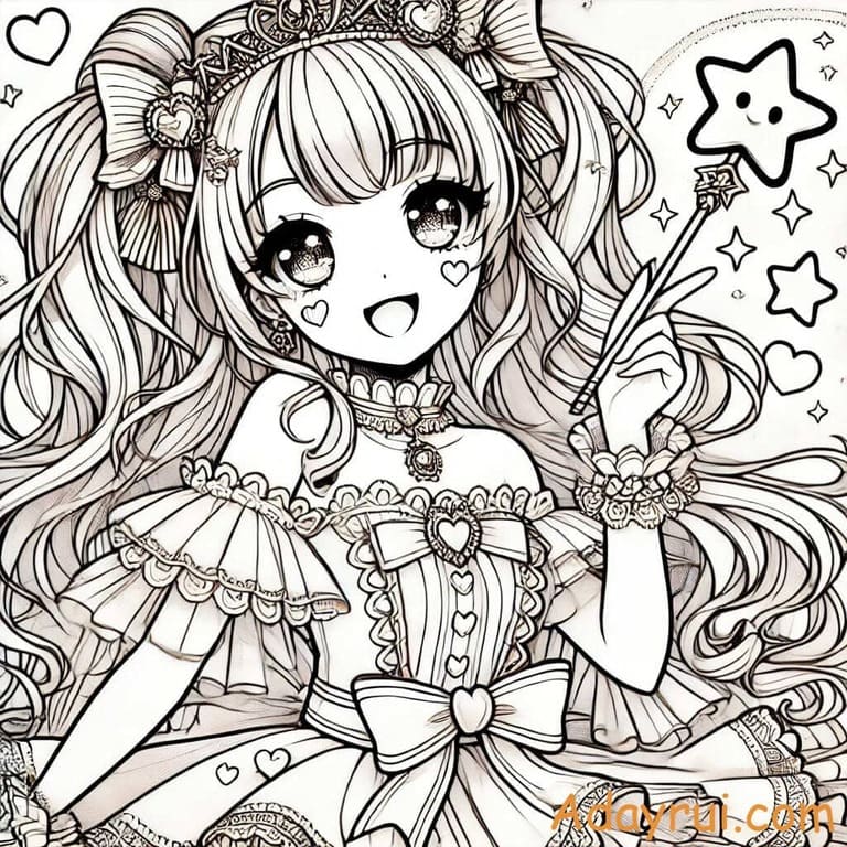 tranh to mau anime cute 7 1