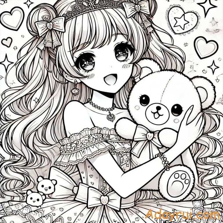 tranh to mau anime cute 8 1