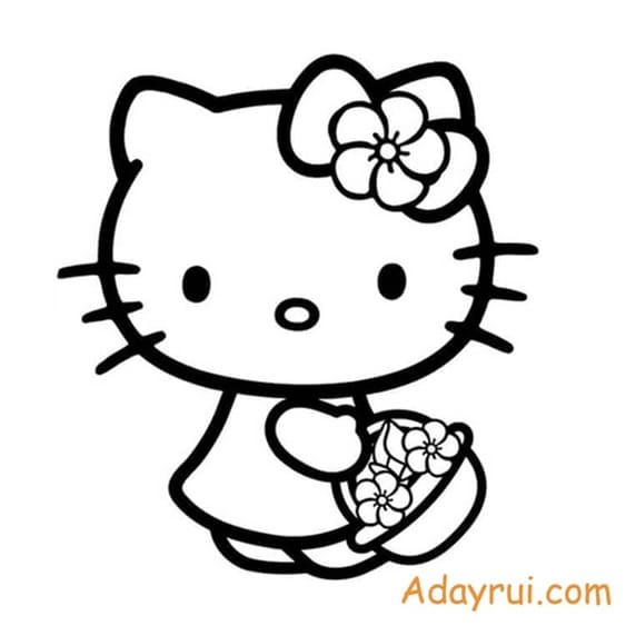tranh to mau con meo dang yeu 20