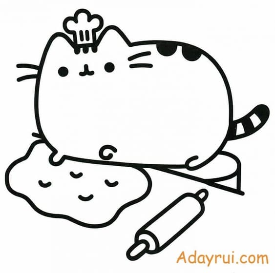 tranh to mau con meo dang yeu 21