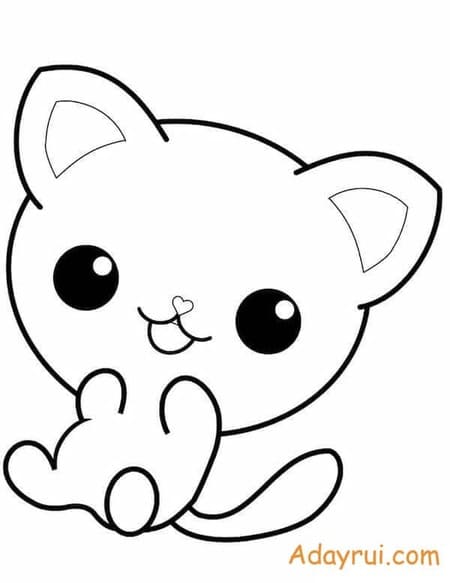 tranh to mau con meo dang yeu 22