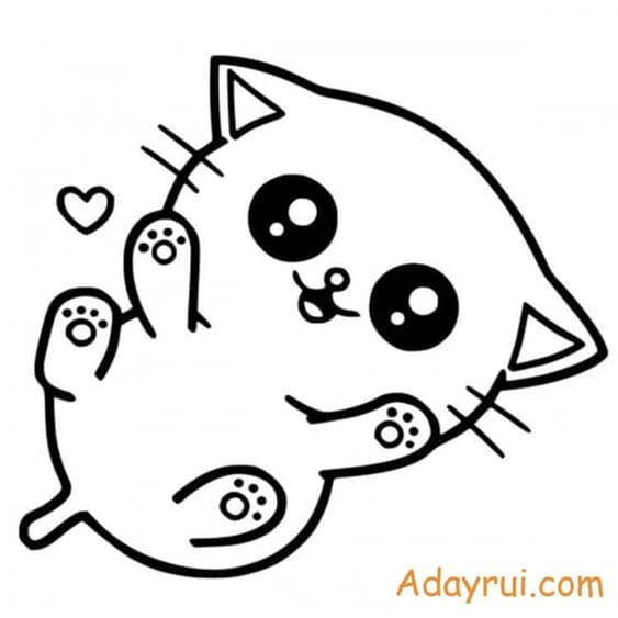 tranh to mau con meo dang yeu 23