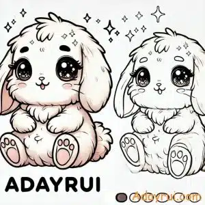 tranh tô màu con thỏ đáng yêu