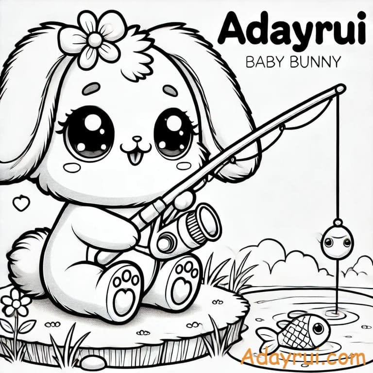 tranh to mau con tho dang yeu 10 1