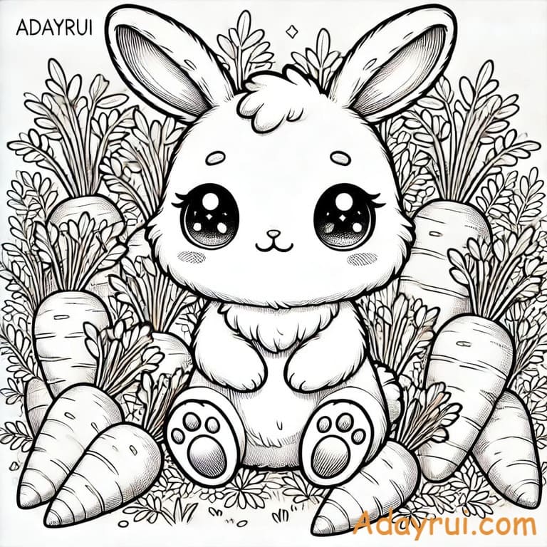 tranh to mau con tho dang yeu 3 1