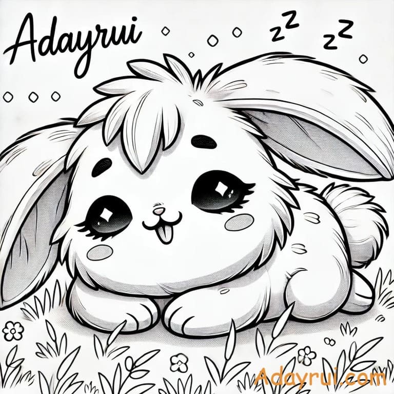 tranh to mau con tho dang yeu 4 1