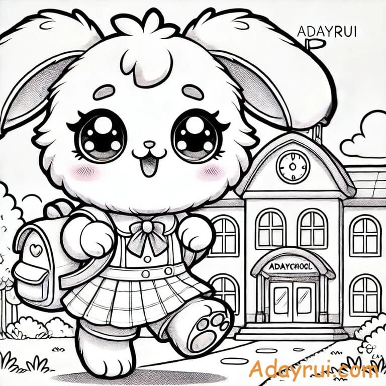 tranh to mau con tho dang yeu 7 1