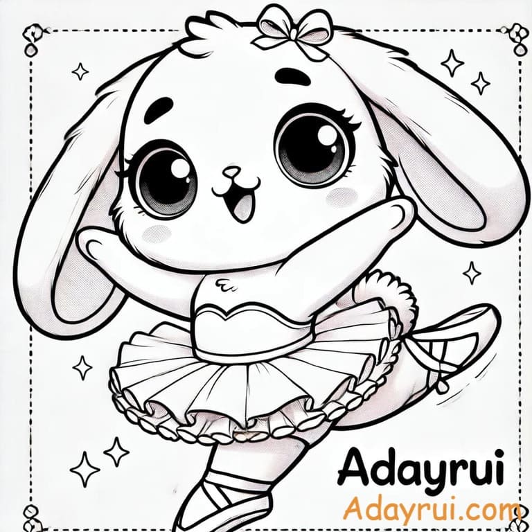 tranh to mau con tho dang yeu 8 1