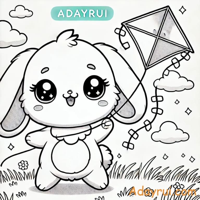 tranh to mau con tho dang yeu 9 1