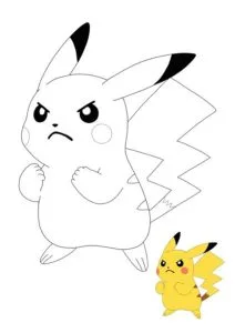 Bộ sưu tập Tranh tô màu Pikachu siêu đáng yêu