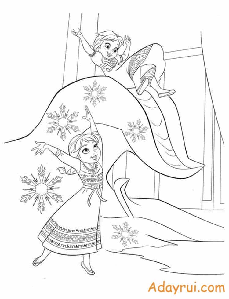 Hinh to mau cong chua Elsa chibi de thuong 1 1