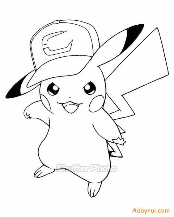 Khám phá bộ sưu tập tranh tô màu Pikachu siêu đáng yêu 3 Tranh to mau Pikachu Adayrui 1 1
