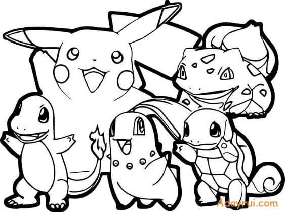 Khám phá bộ sưu tập tranh tô màu Pikachu siêu đáng yêu 8 Tranh to mau Pikachu Adayrui 7 1