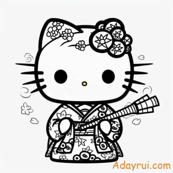 tranh to mau Hello Kitty cute Adayrui 1 1 1