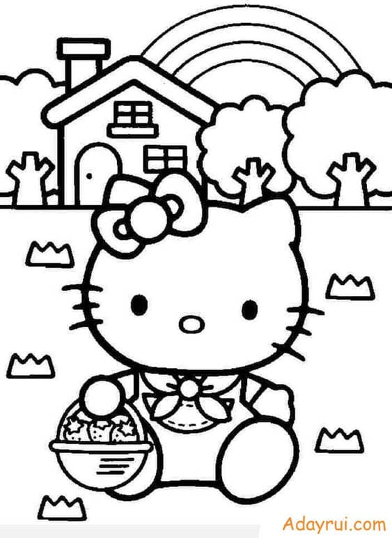 tranh to mau Hello Kitty cute Adayrui 11 1