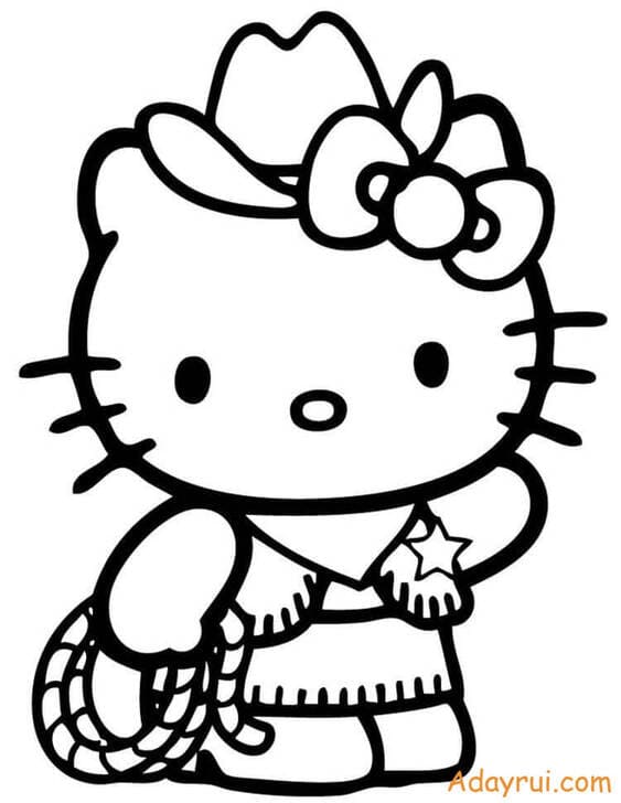 Tranh tô màu Hello Kitty cực đáng yêu dành cho bé 14 tranh to mau Hello Kitty cute Adayrui 19 1
