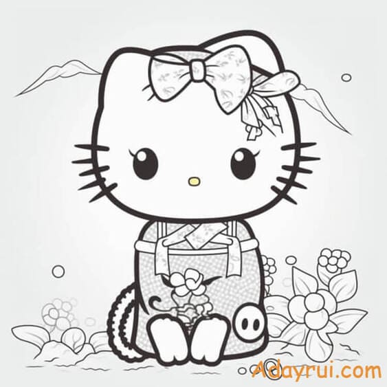 tranh to mau Hello Kitty cute Adayrui 5 1