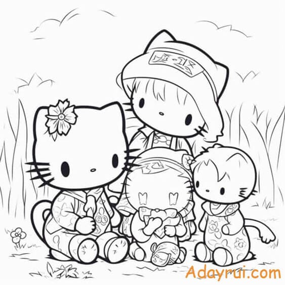 tranh to mau Hello Kitty cute Adayrui 6 1