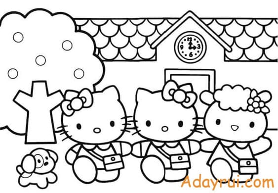 tranh to mau Hello Kitty cute Adayrui 8 1