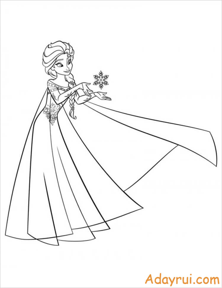 tranh to mau cong chua Elsa dep Adayrui 30 1