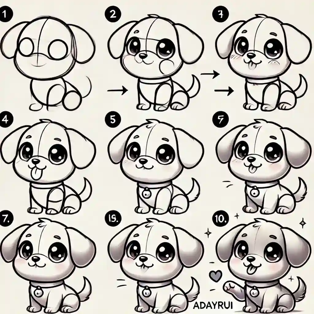 Hướng Dẫn Vẽ Con Vật Chibi – Khám Phá Nghệ Thuật Dễ Thương 13 Huong dan ve cun con phong cach chibi 4 1