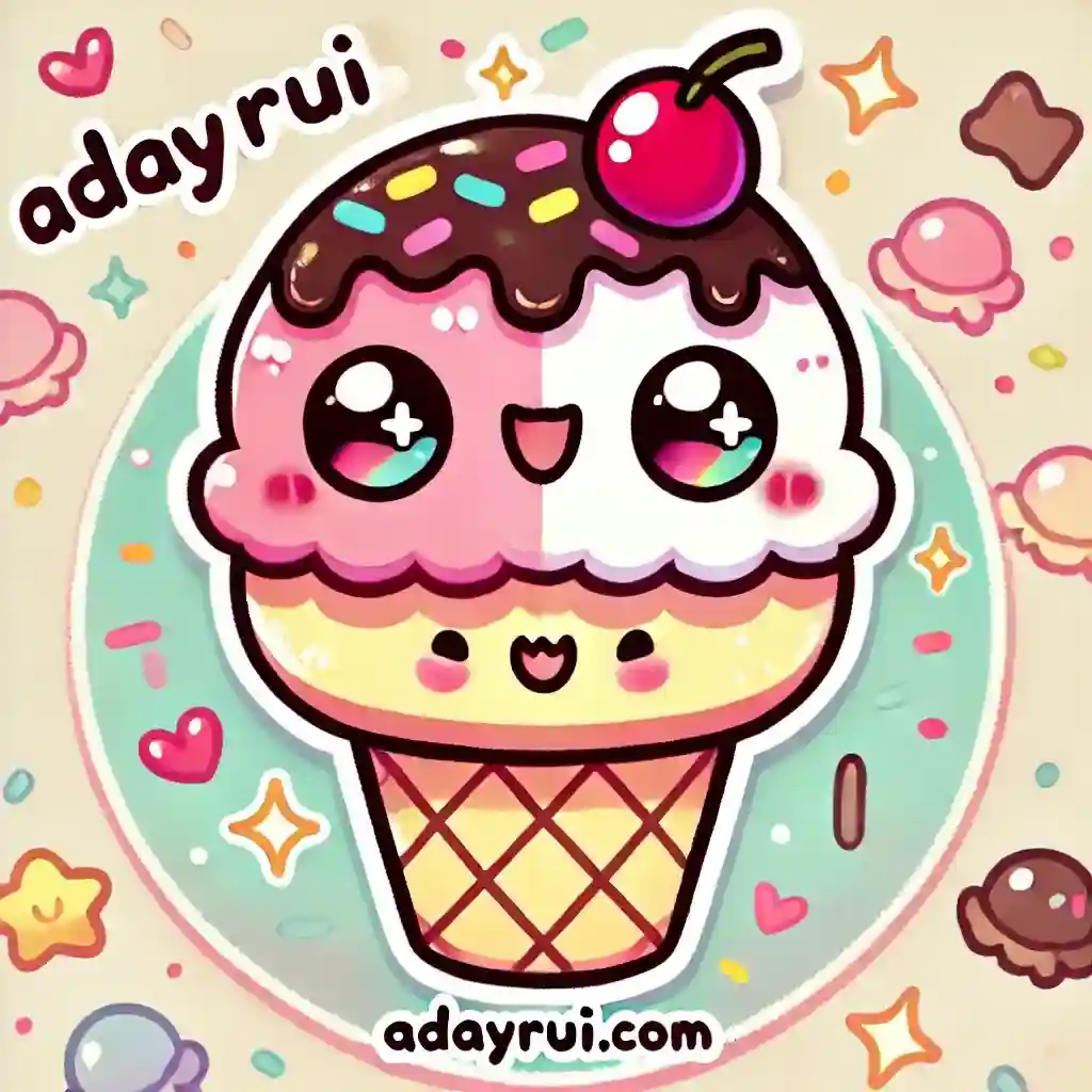 Vẽ Hình Đồ Ăn Chibi Cute – Tạo Niềm Vui Từ Những Nét Vẽ 10 Kem-Ly-Chibi