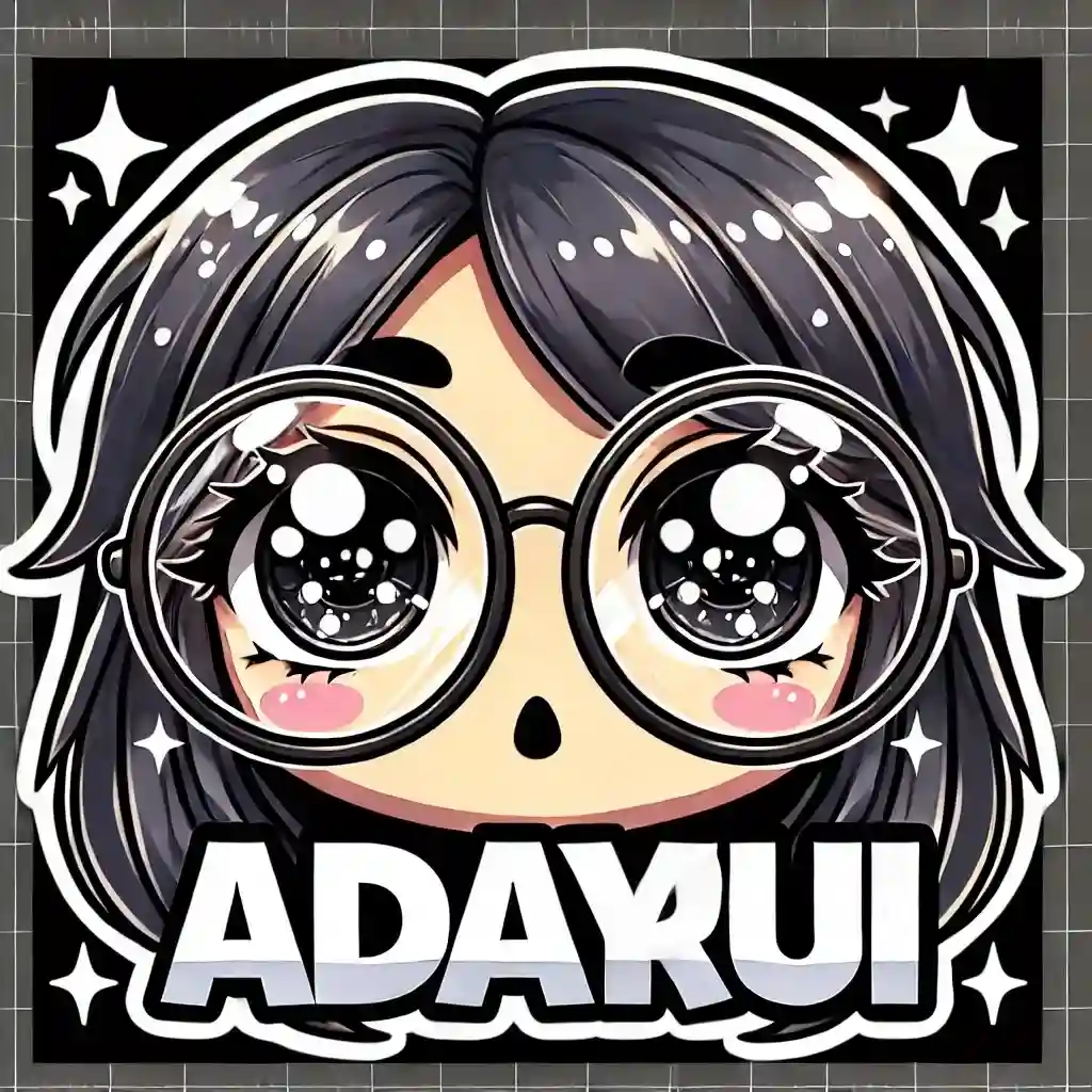 Mắt đeo kính chibi dễ thương