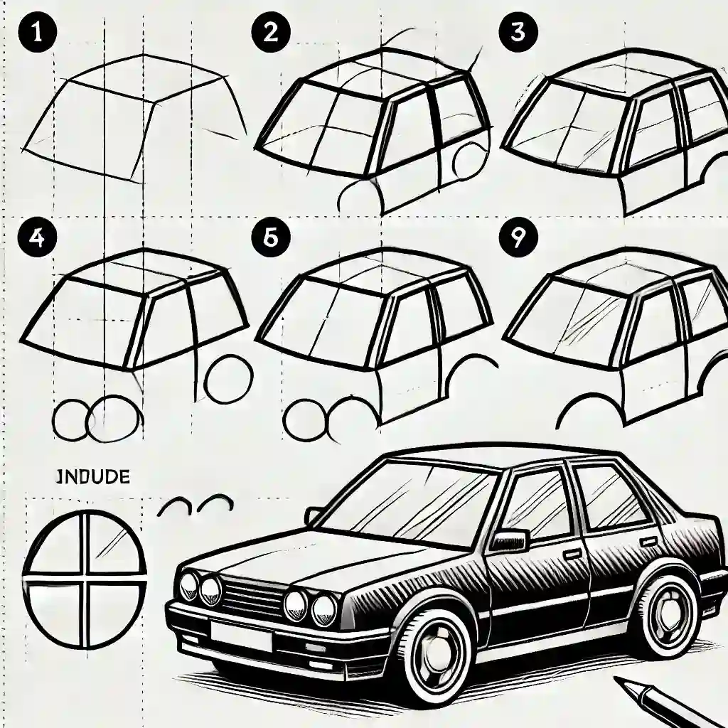 Cách Vẽ Ô Tô Đơn Giản Từng Bước Cho Người Mới Bắt Đầu 6 Them-Chi-Tiet-Than-Xe
