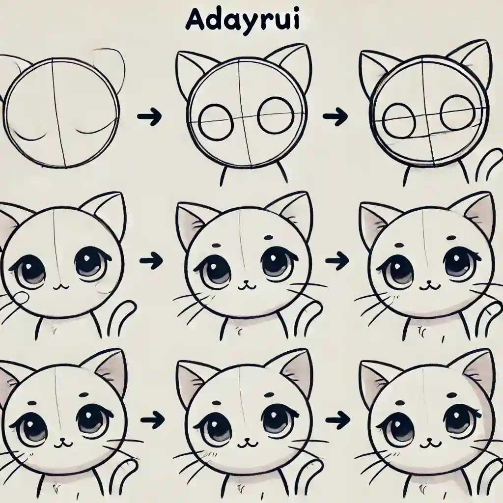 huong dan ve meo con chibi cute 1 1
