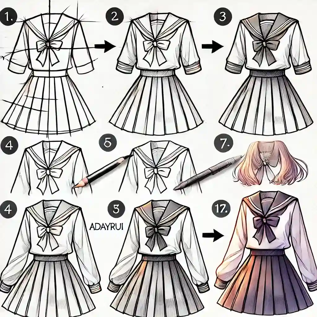 ve vay hoc sinh phong cach anime 1