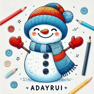 Hướng dẫn vẽ người tuyết đẹp và đơn giản