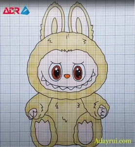 Hướng Dẫn Chi Tiết Vẽ Labubu Dễ Thương Cực Đơn Giản 4 Hướng dẫn vẽ labubu dễ thương