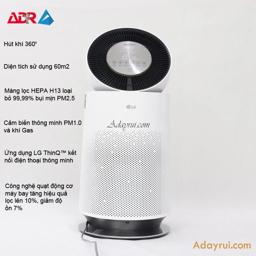 Ưu điểm của thiết bị làm sạch không khí LG