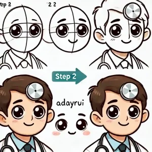 Hướng Dẫn Chi Tiết Vẽ Chân Dung Bác Sĩ Cực Đơn Giản 59 Vẽ chân dung bác sĩ đơn giản