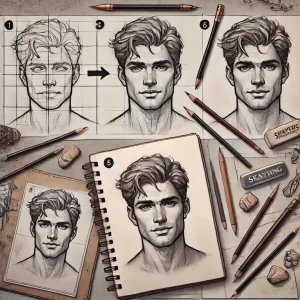 hướng dẫn vẽ chân dung nam