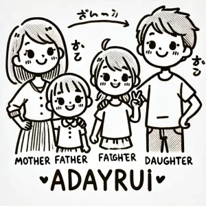 tranh ve gia dinh 4 nguoi don gian 4