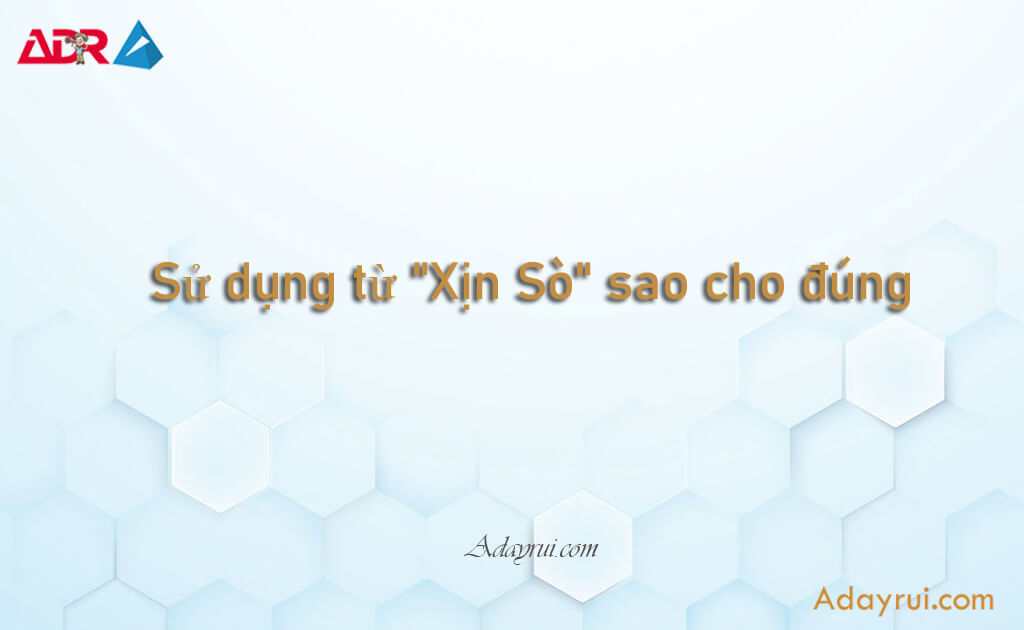 Sử dụng từ Xịn Sò sao cho đúng