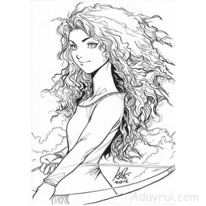 Sơ lược về nhân vật và bộ sưu tập tranh tô màu công chúa tóc xù Merida