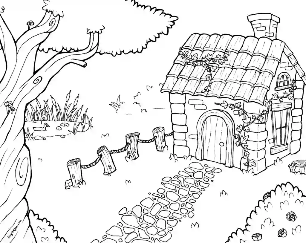 Tranh to mau ngoi nha dep 4