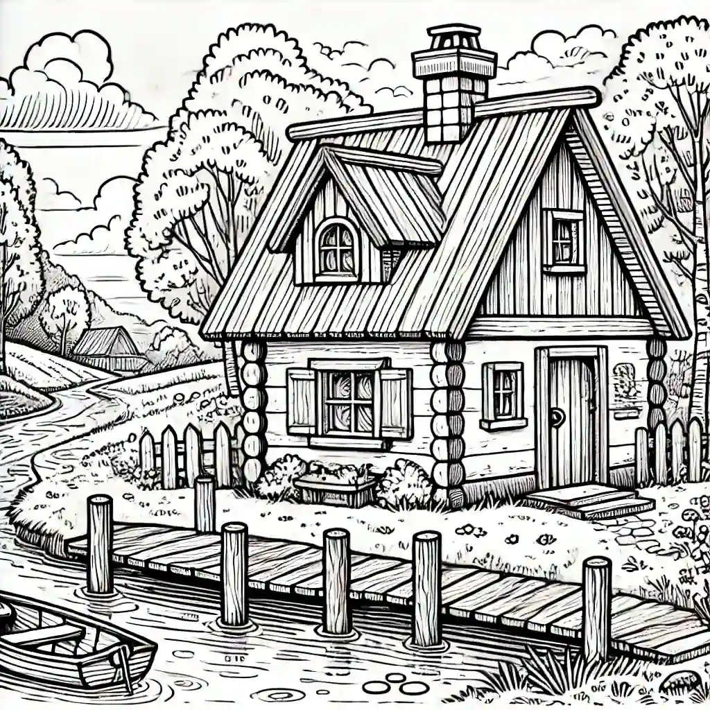 tranh to mau ngoi nha Adayrui 1 1