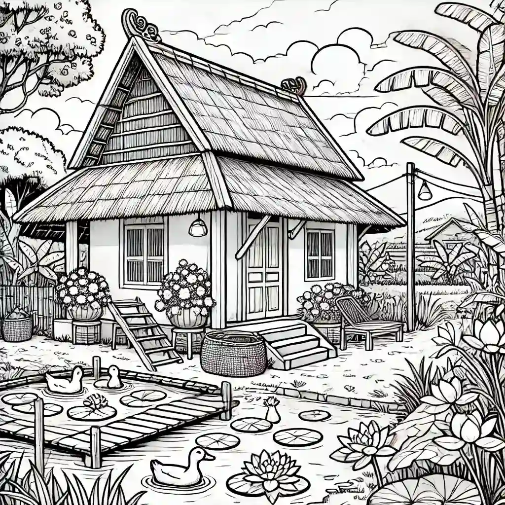 tranh to mau ngoi nha Adayrui 3 1