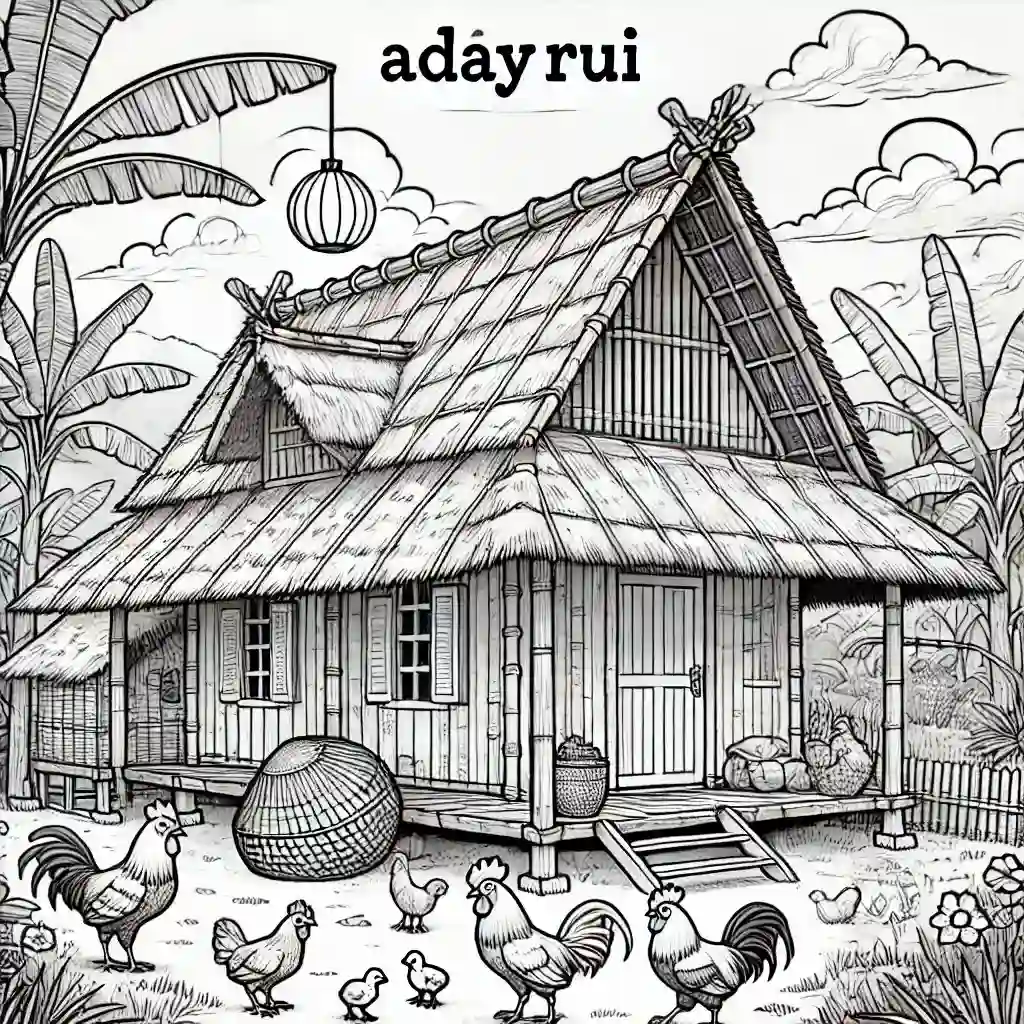 tranh to mau ngoi nha adayrui 5 1